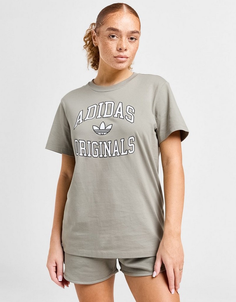 Koszulka, t-shirt damski ADIDAS T-SHIRT BOYFRIEND TEE IW4201 Khaki