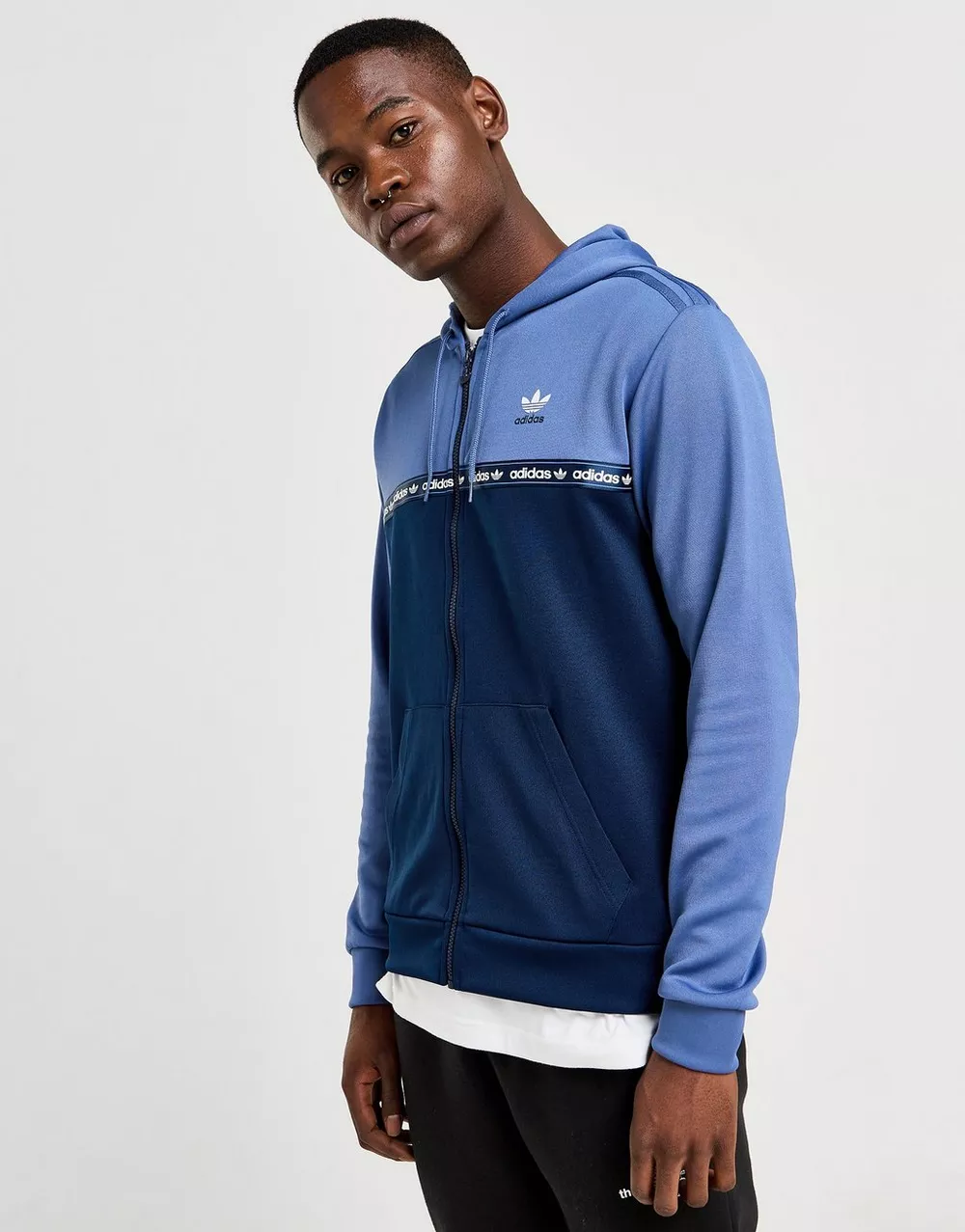 ADIDAS КОФТА НА БЛИСКАВЦІ З КАПЮШОНОМ   NY TAPE FZ HD POLY T, фото 1 з 5