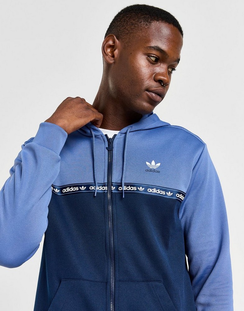 Чоловічі кофти ADIDAS КОФТА НА БЛИСКАВЦІ З КАПЮШОНОМ   NY TAPE FZ HD POLY T IW6430 Темно-синій