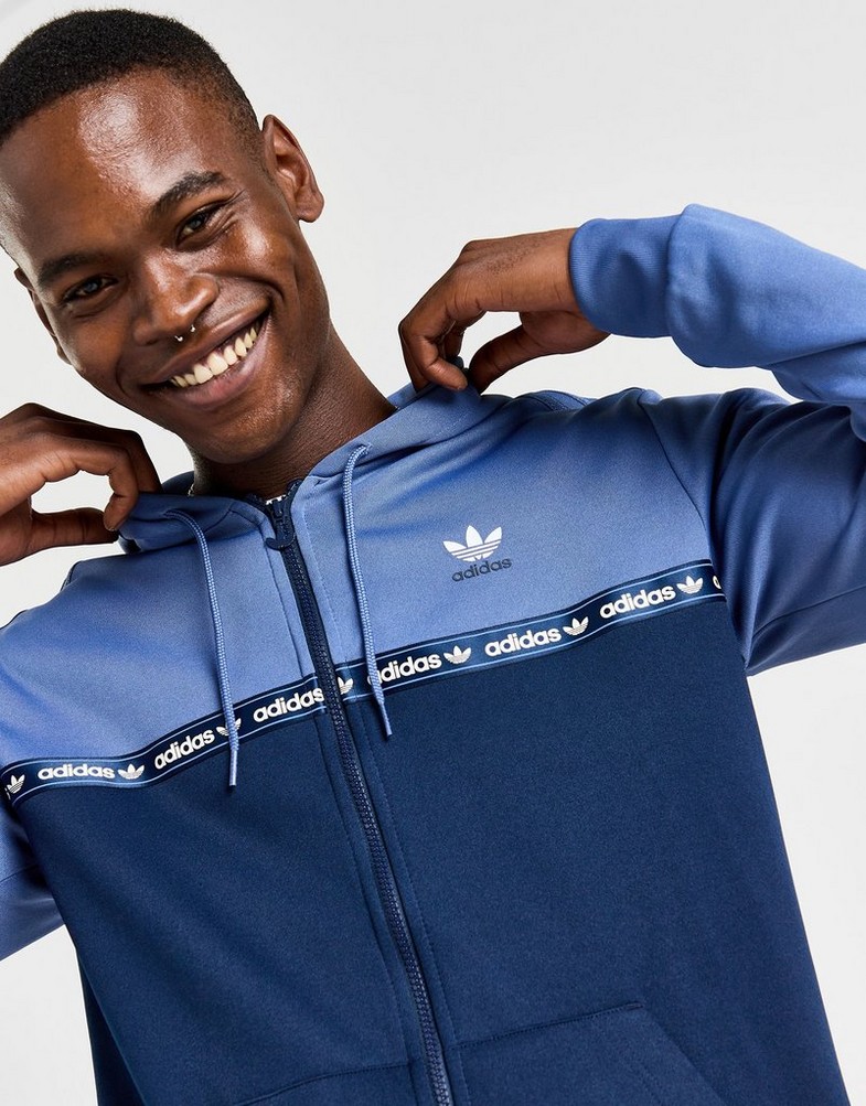 Чоловічі кофти ADIDAS КОФТА НА БЛИСКАВЦІ З КАПЮШОНОМ   NY TAPE FZ HD POLY T IW6430 Темно-синій