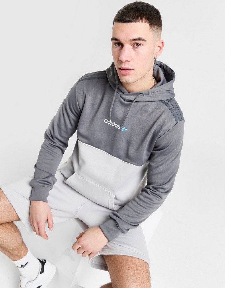Bluza męska ADIDAS BLUZA Z KAPTUREM CM OH HD FABRIC MIX IW6424 Szary