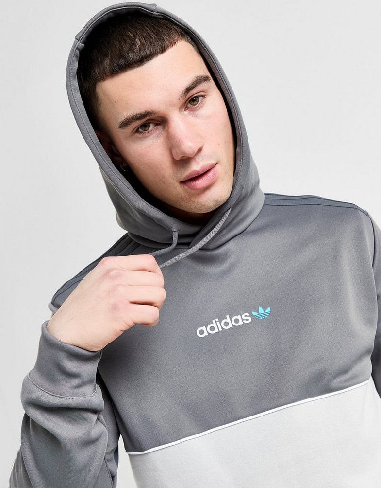 Bluza męska ADIDAS BLUZA Z KAPTUREM CM OH HD FABRIC MIX IW6424 Szary