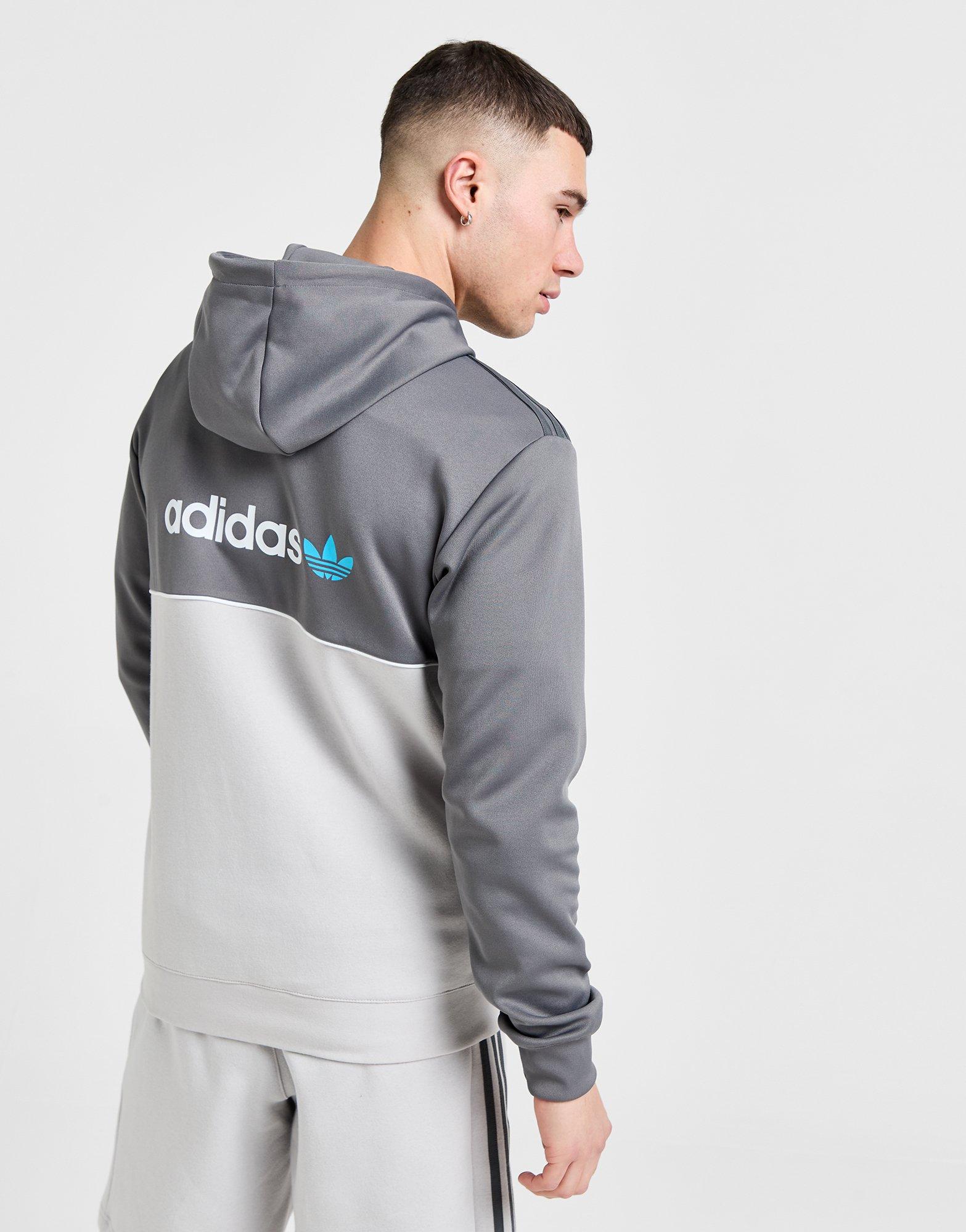 Muški gornji dio trenirke ADIDAS VESTA S KAPULJAČOM CM OH HD FABRIC MIX IW6424 siva