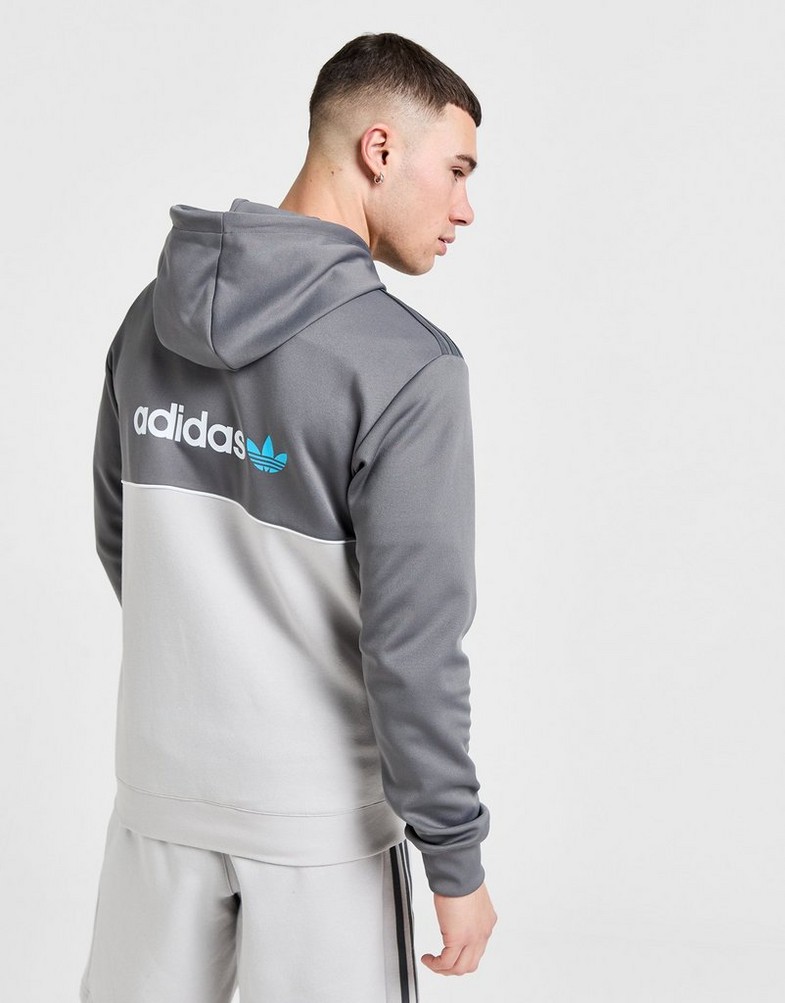 Bluza męska ADIDAS BLUZA Z KAPTUREM CM OH HD FABRIC MIX IW6424 Szary