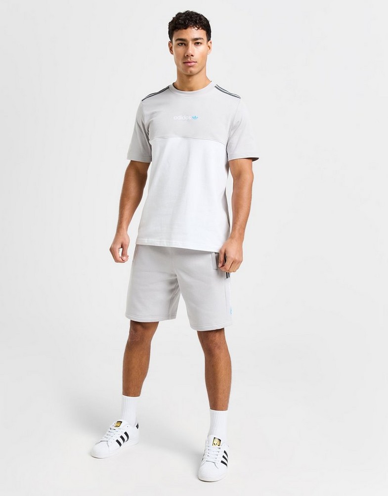 Férfi póló ADIDAS PÓLÓ NY TAPE TEE FABRIC MIX IS6116 Szürke