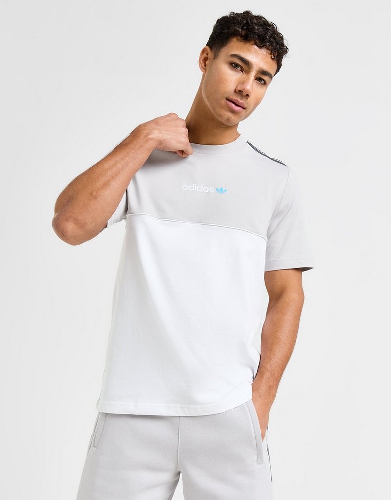Férfi póló ADIDAS PÓLÓ NY TAPE TEE FABRIC MIX IS6116 Szürke