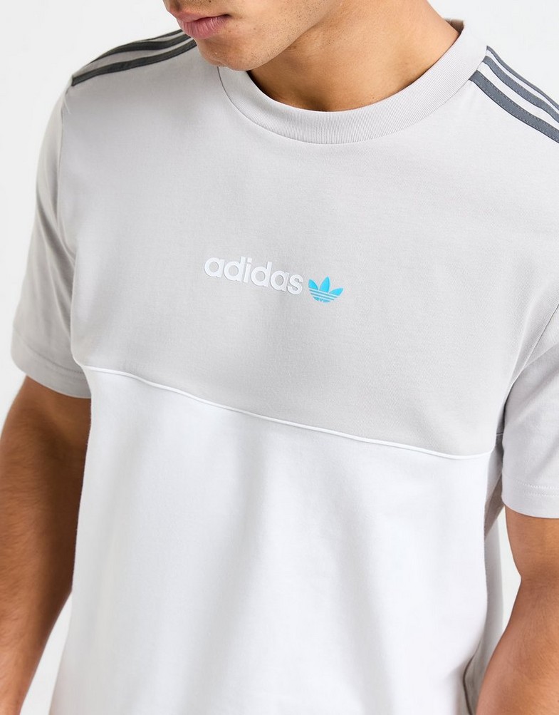 Férfi póló ADIDAS PÓLÓ NY TAPE TEE FABRIC MIX IS6116 Szürke