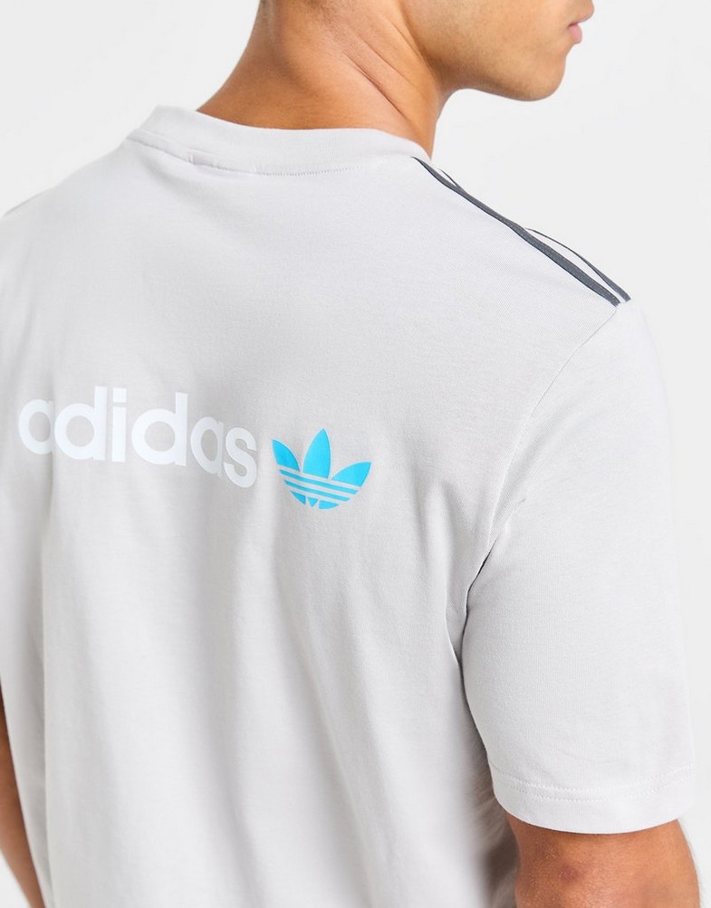 Férfi póló ADIDAS PÓLÓ NY TAPE TEE FABRIC MIX IS6116 Szürke
