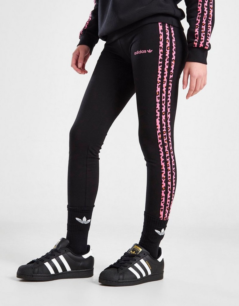 Дитячі штани ADIDAS ЛОСИНИ LEOPARD 3STRIPE LEGG BLK G IM6396 Чорний