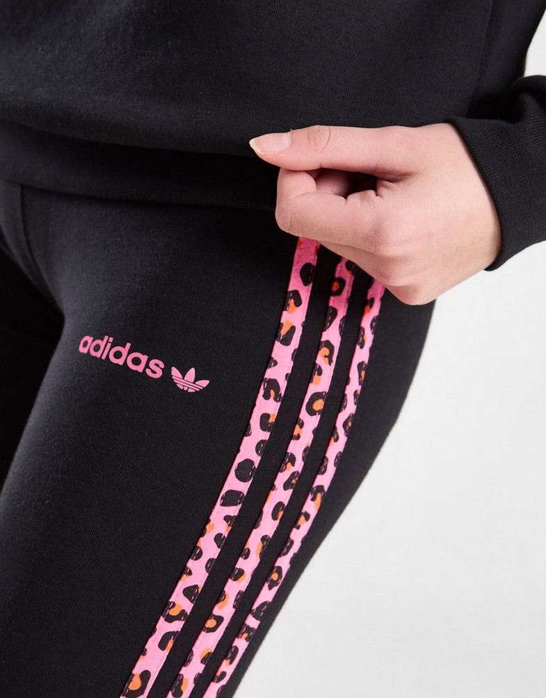 Дитячі штани ADIDAS ЛОСИНИ LEOPARD 3STRIPE LEGG BLK G IM6396 Чорний