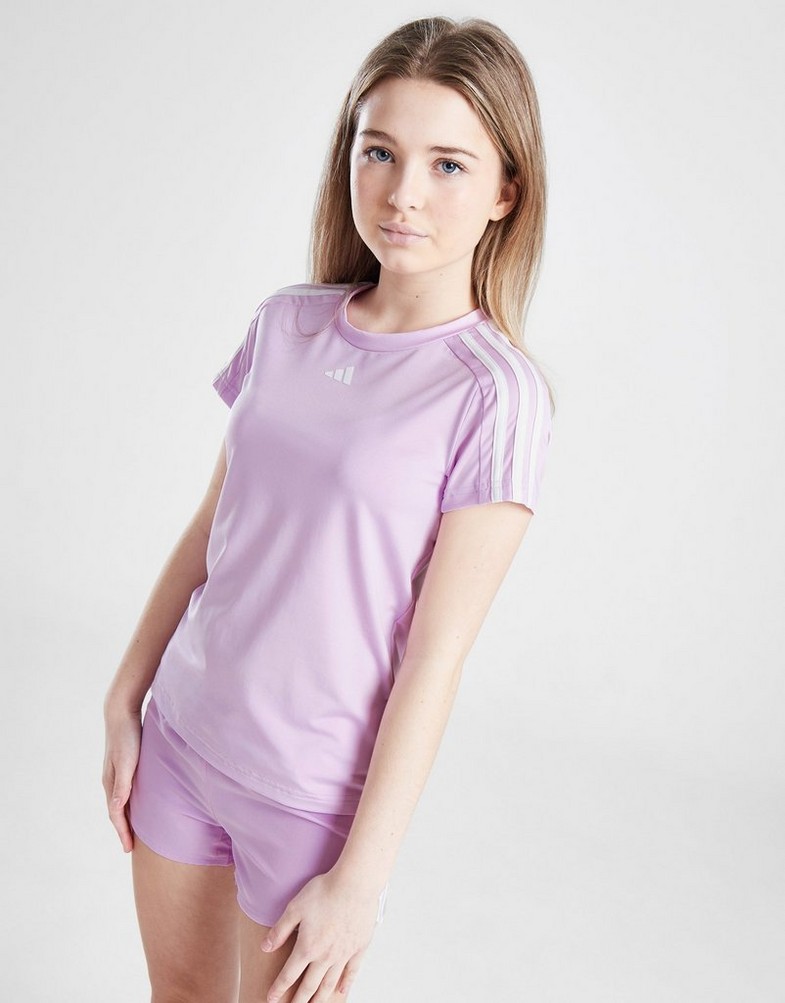 Koszulka, t-shirt dziecięcy ADIDAS T-SHIRT TR ESS TEE LILAC G IR7518 Biały