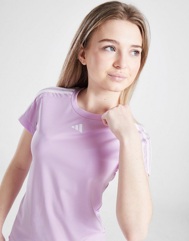Koszulka, t-shirt dziecięcy ADIDAS T-SHIRT TR ESS TEE LILAC G IR7518 Biały