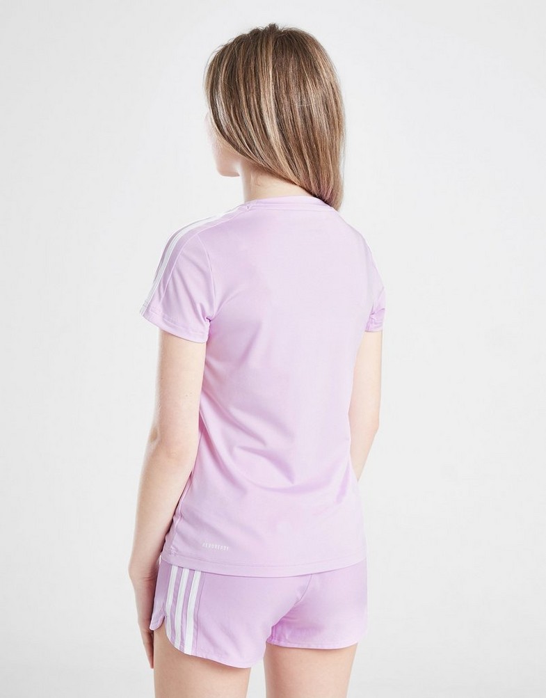 Koszulka, t-shirt dziecięcy ADIDAS T-SHIRT TR ESS TEE LILAC G IR7518 Biały