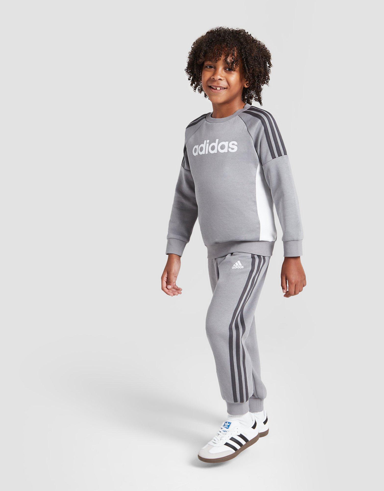 Дитячі спортивні костюми ADIDAS КОМПЛЕКТ CREW SUIT LK B IS6353 Сірий