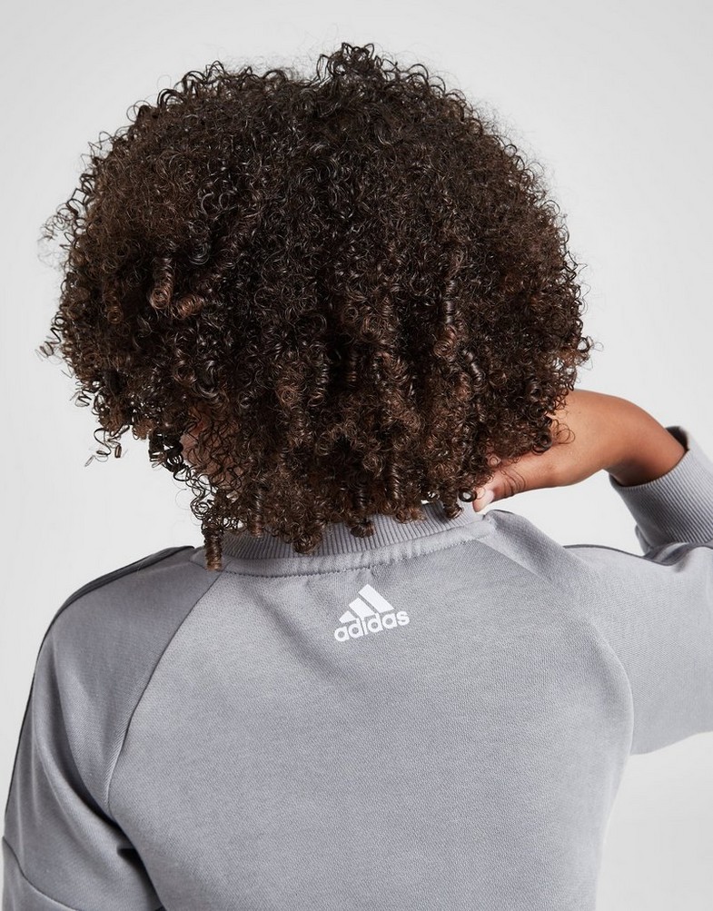 Vaikiški sportiniai kostiumai ADIDAS KOMPLEKTAS CREW SUIT LK B IS6353 Pilka