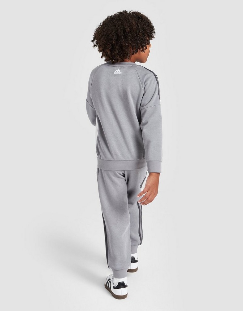 Vaikiški sportiniai kostiumai ADIDAS KOMPLEKTAS CREW SUIT LK B IS6353 Pilka