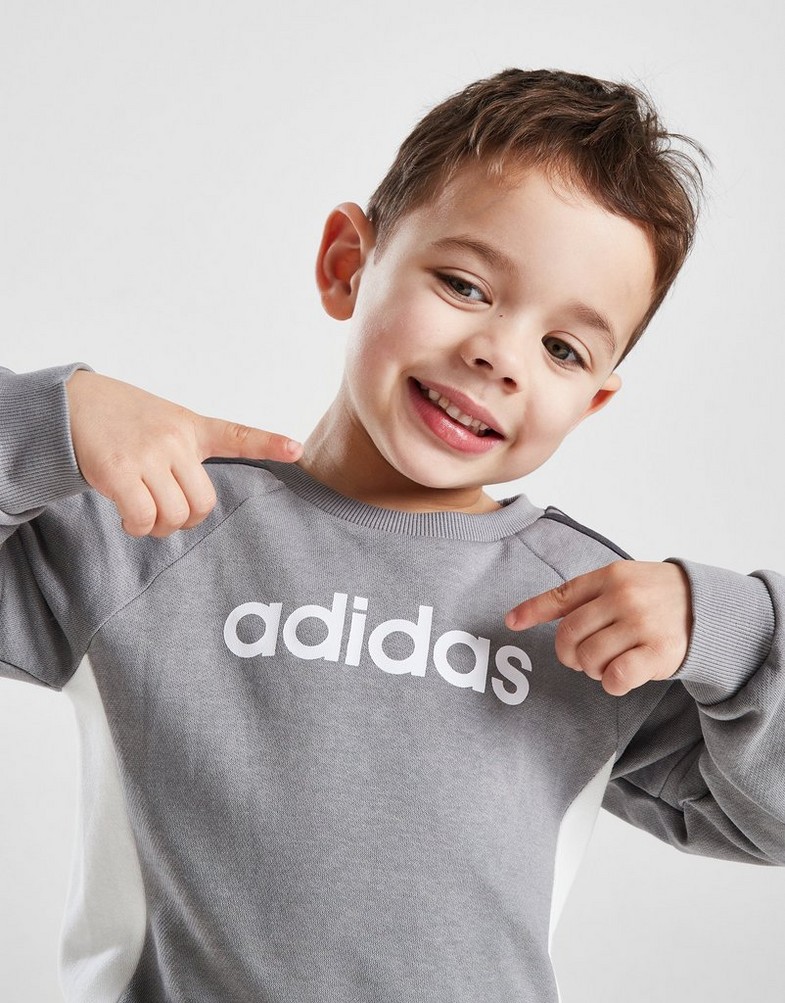 Detská tepláková súprava ADIDAS SÚPRAVA CREW SUIT INF B IS6331 Sivá