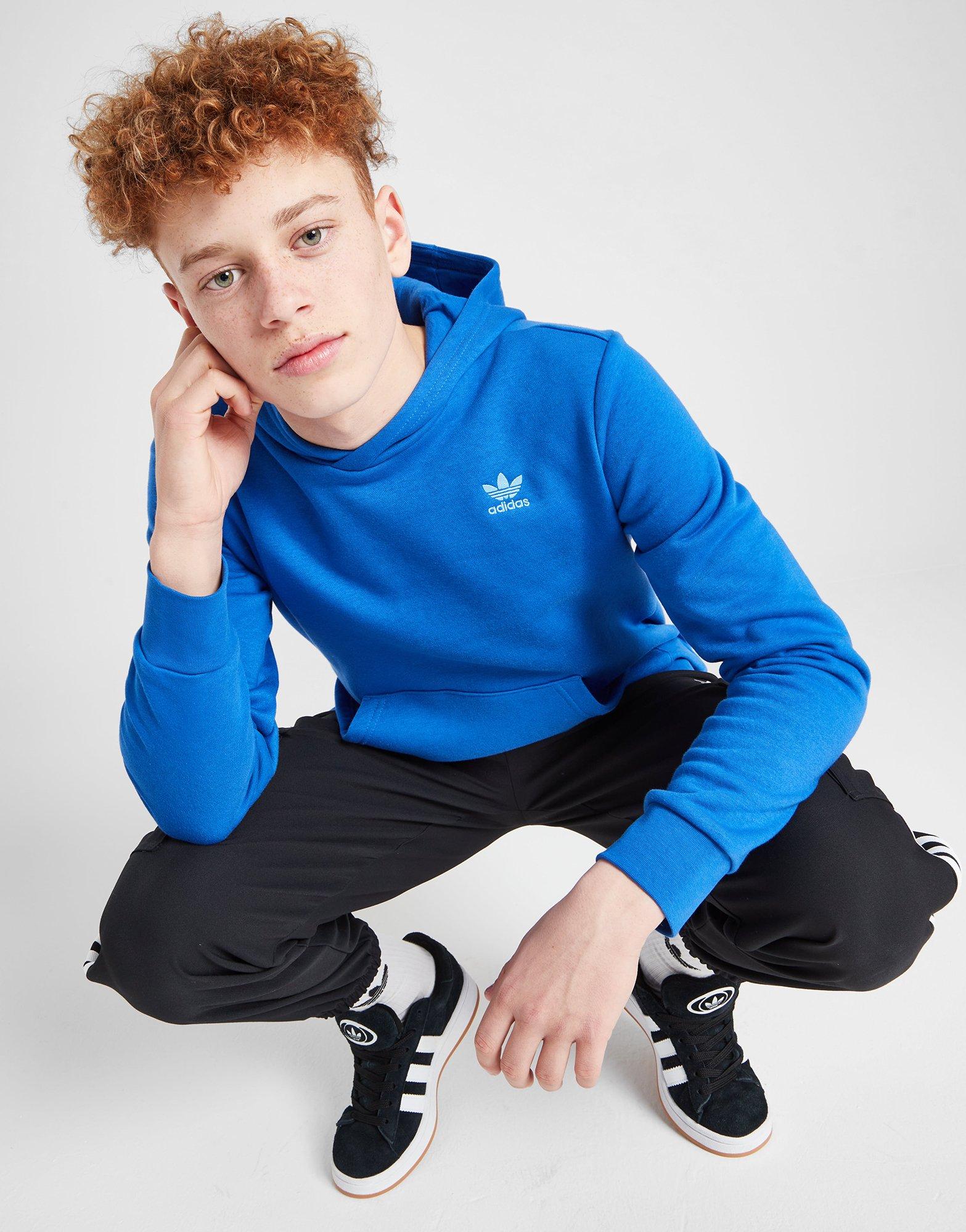 adidas Mikina S Kapucí Ess Oh Hd Blu B