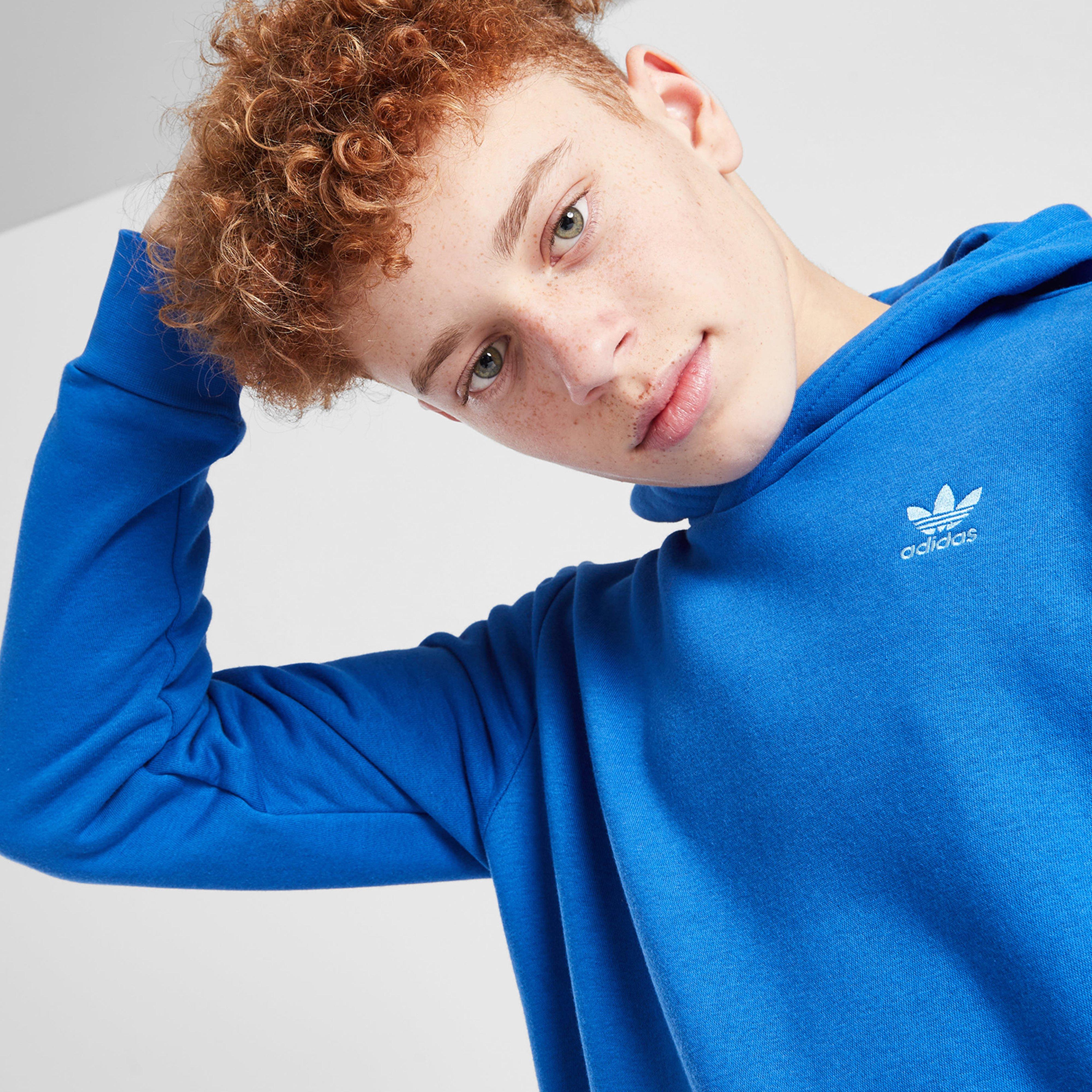 Hanorac pentru copii ADIDAS BLUZĂ CU GLUGĂ ESS OH HD BLU B