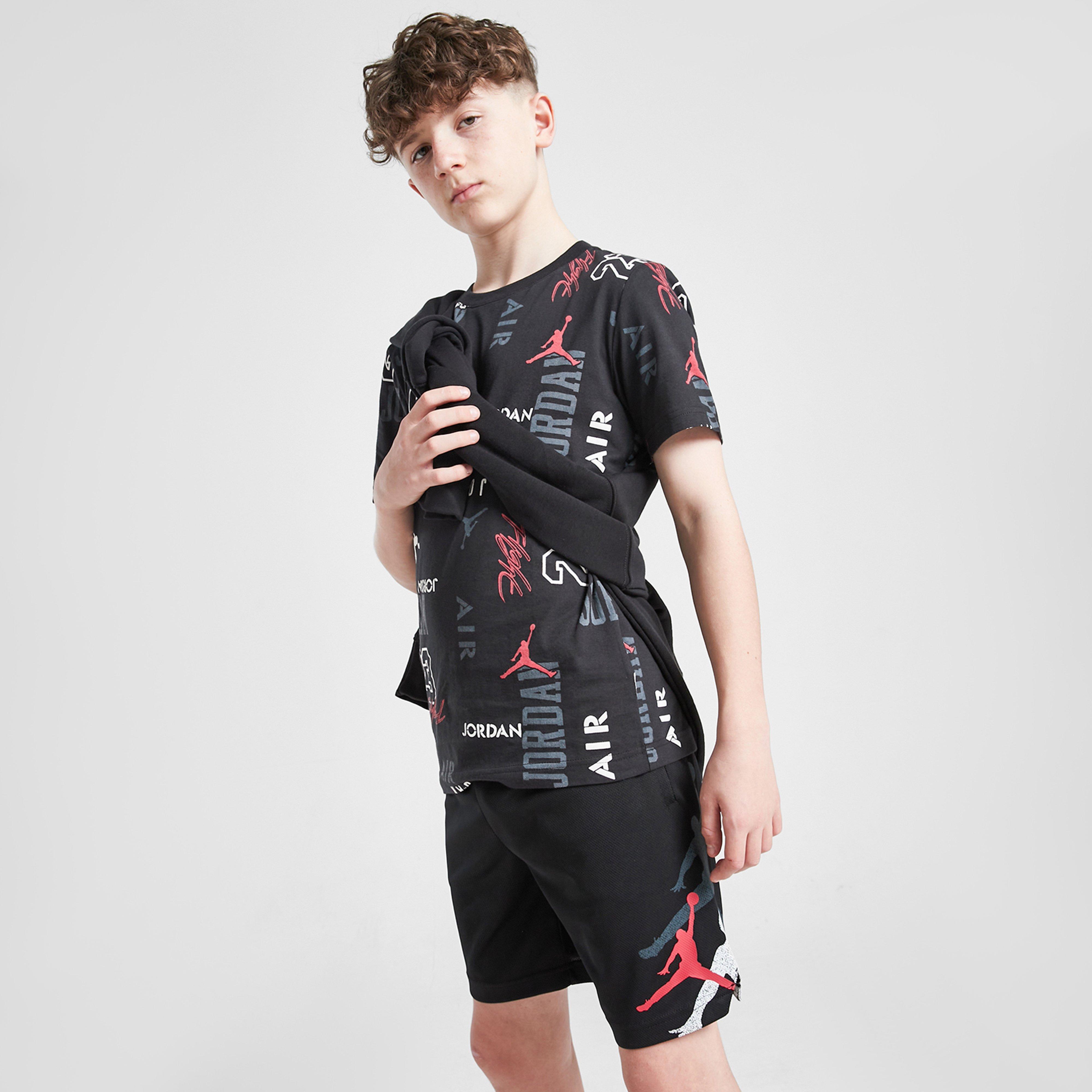 Gyerek rövidnadrág JORDAN RÖVIDNADRÁG JMPN REAPEAT SHRT BLK/RD B