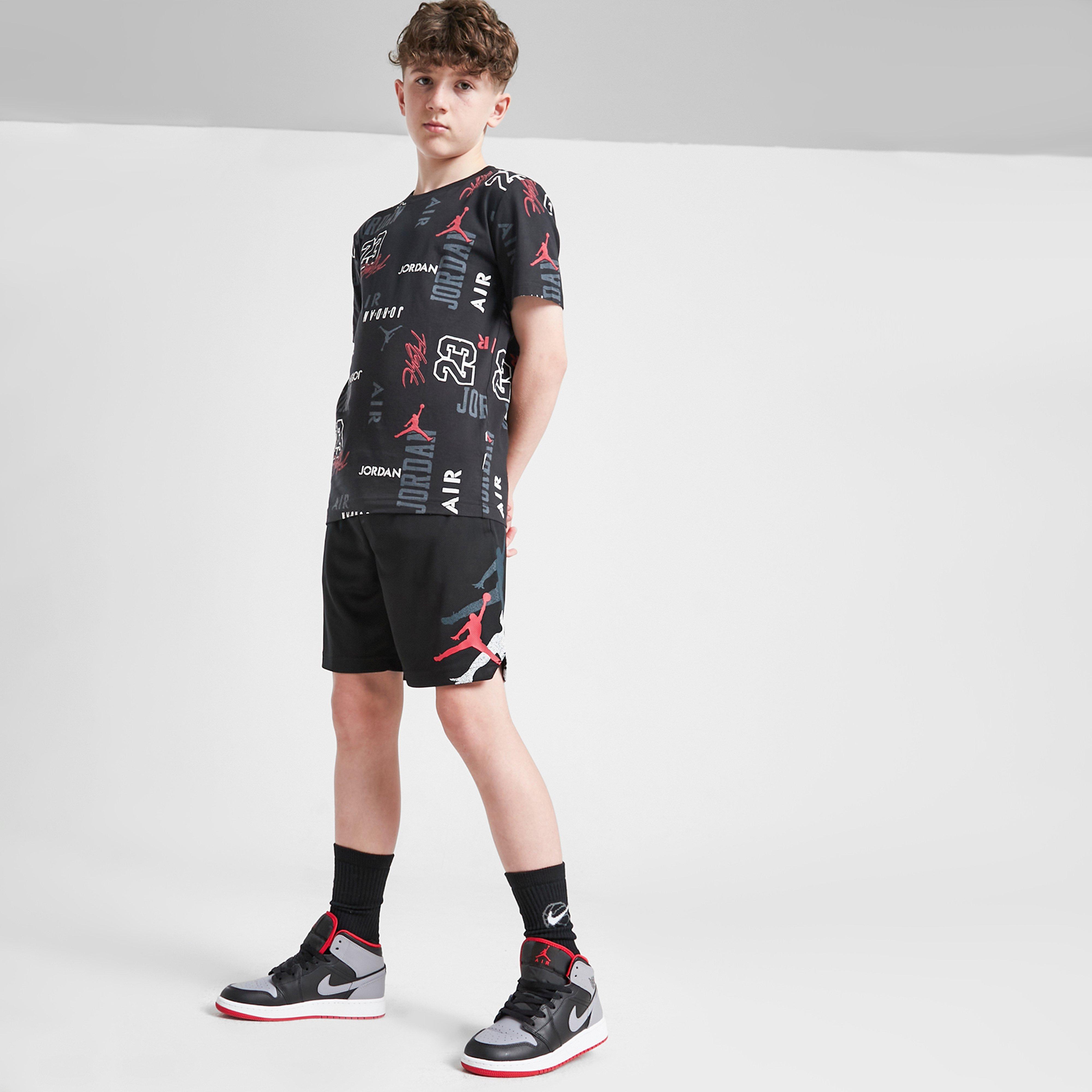 Gyerek rövidnadrág JORDAN RÖVIDNADRÁG JMPN REAPEAT SHRT BLK/RD B