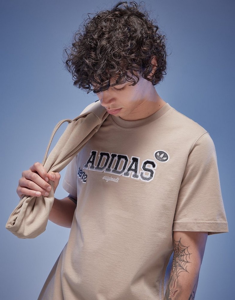 Tricou pentru bărbați ADIDAS TRICOU GB TEE GRAPHIC BADGE IZ0013 Bej