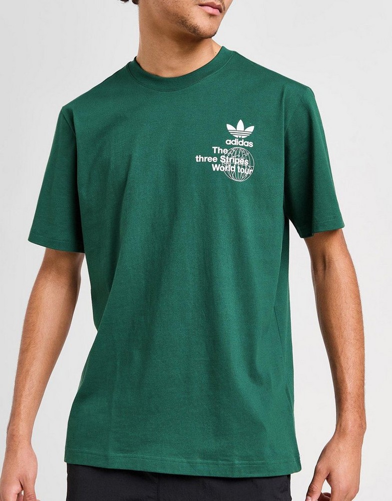 Tricou pentru bărbați ADIDAS   TRICOU BAND TEES - WORLD TOUR ADICOLOR JE4267 Verde