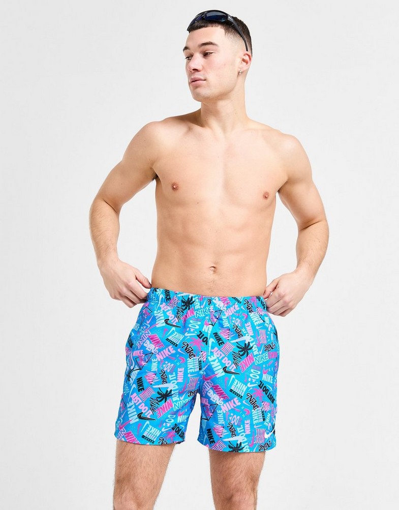 Pantaloni scurți pentru bărbați NIKE SWIM PANTALONI SCURȚI HAPPY DAZE AOP . NESSE530-480 Albastru