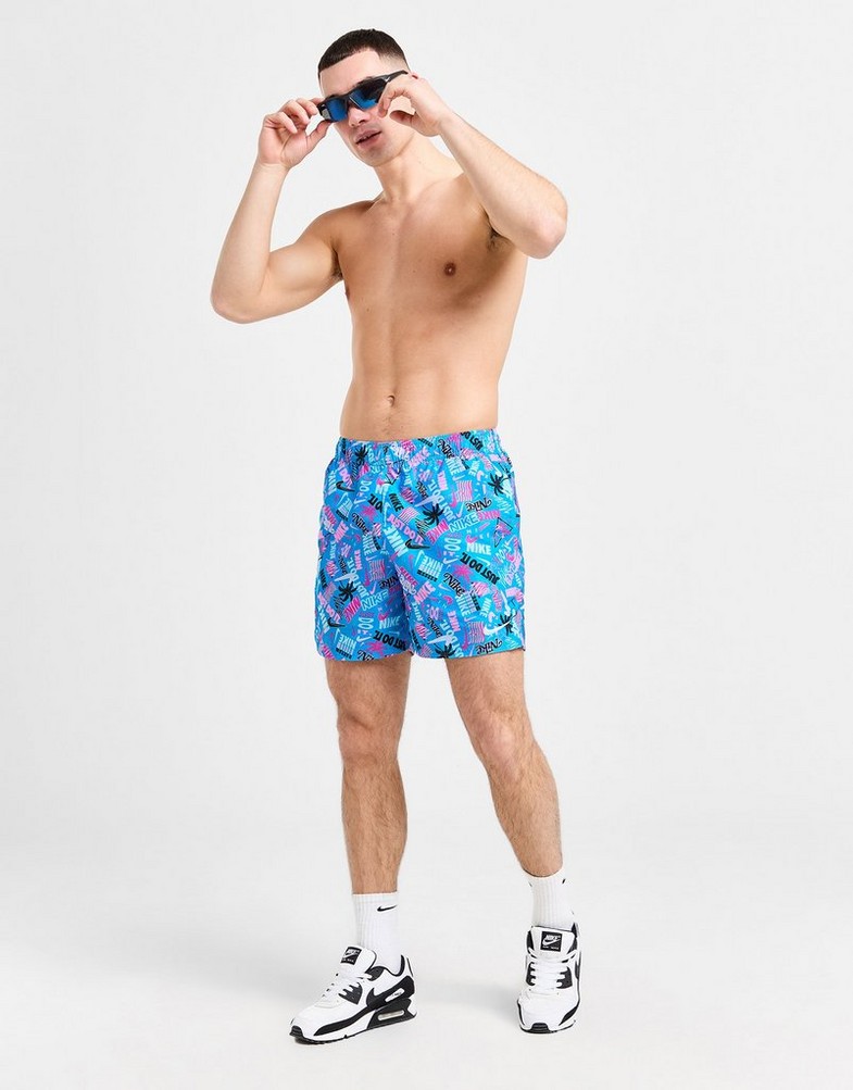 Pantaloni scurți pentru bărbați NIKE SWIM PANTALONI SCURȚI HAPPY DAZE AOP . NESSE530-480 Albastru