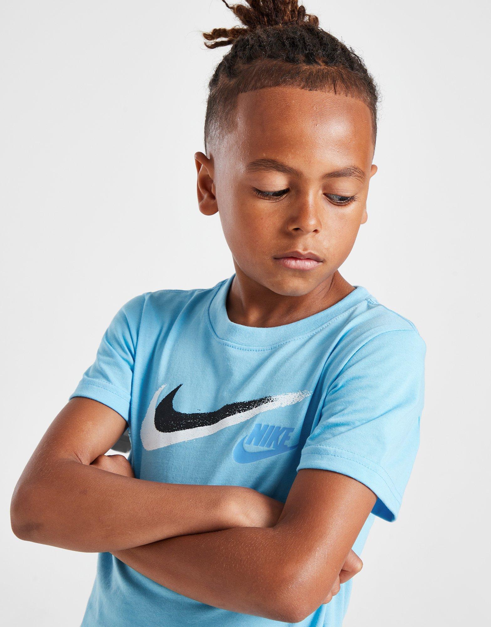 Дитячі спортивні костюми NIKE КОМПЛЕКТ DBL SWSH TEE/SHT BLU B 86M261-BJB Блакитний