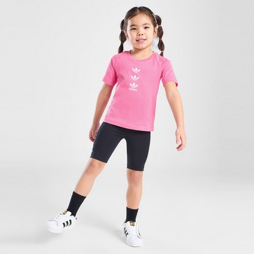 Trening pentru copii ADIDAS SET RPT TREF TEE/SHT PNK/BLK G