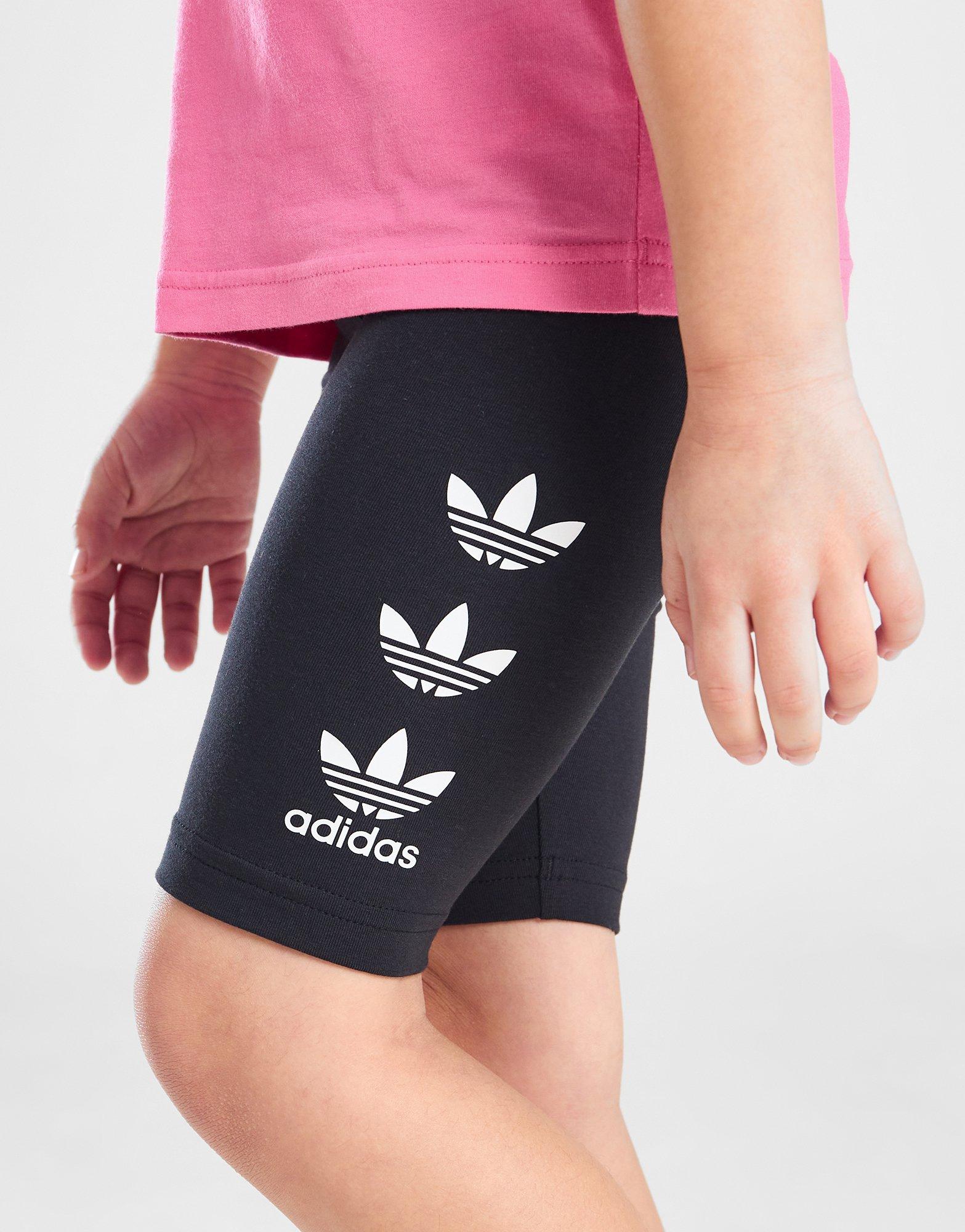 Gyerek melegítőszett ADIDAS SZETT RPT TREF TEE/SHT PNK/BLK G IX0755 Rózsaszín