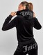 JUICY COUTURE КОФТА НА БЛИСКАВЦІ   З КАПЮШОНОМ DMNT BLK