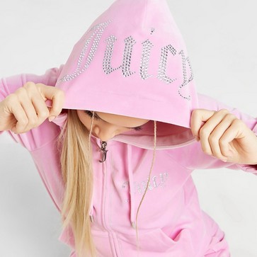 JUICY COUTURE PULÓVER CIPZÁRAS KAPUCNIS DMNT PINK