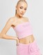 JUICY COUTURE DMNT LOGO BANDEAU PNK