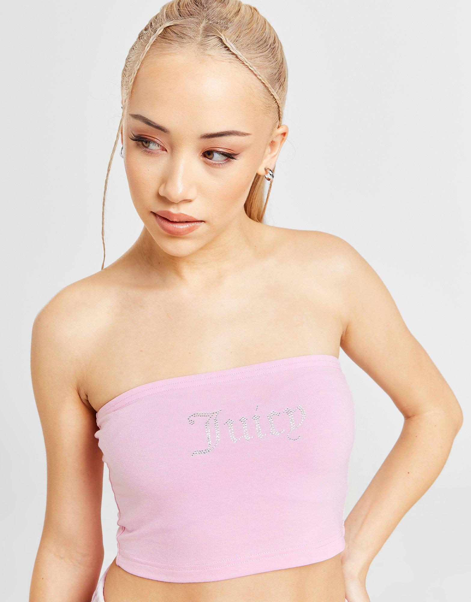 Top pentru femei JUICY COUTURE DMNT LOGO BANDEAU PNK JCJDW302346 Roz