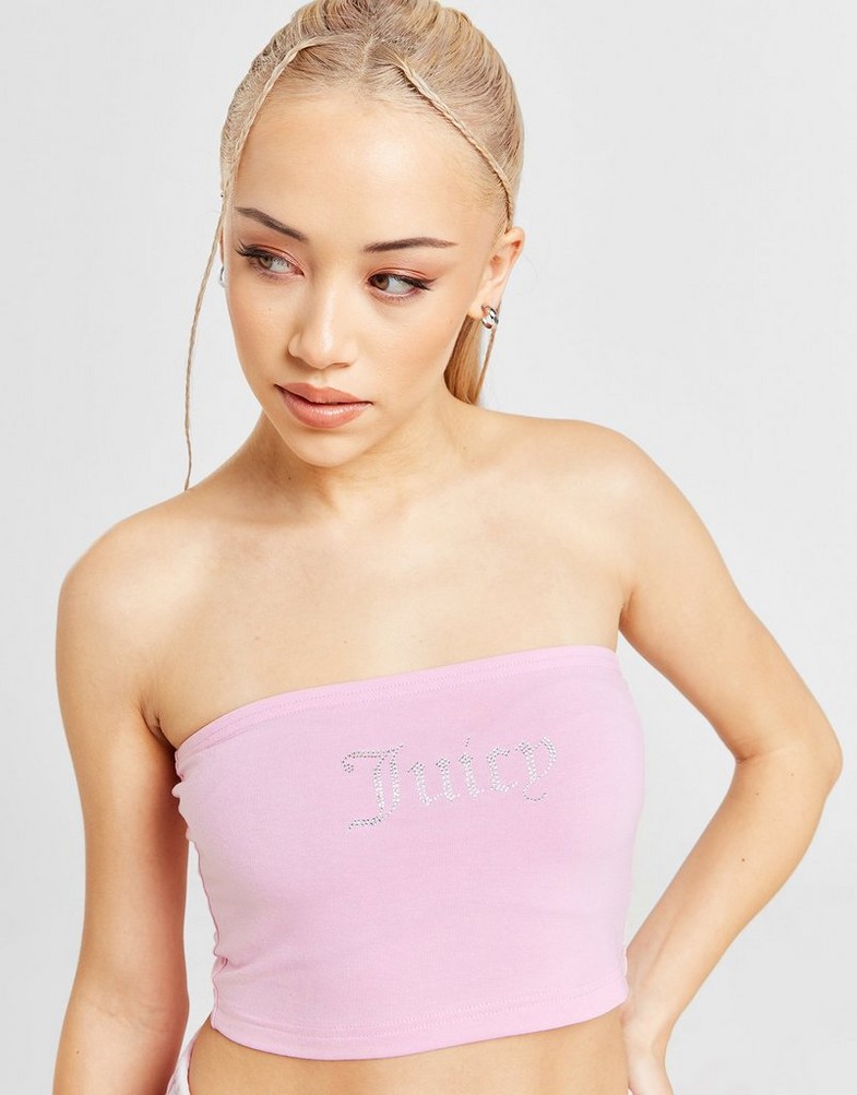 JUICY COUTURE DMNT LOGO BANDEAU PNK