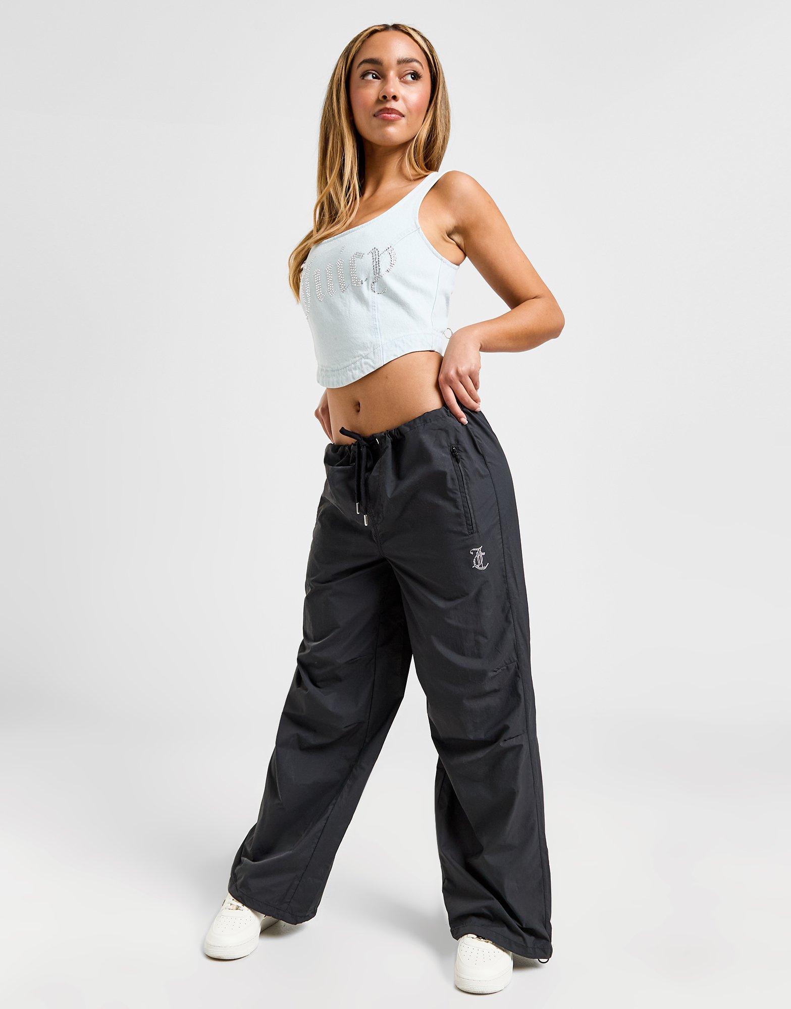 JUICY COUTURE SPODNIE DMNT CARGO PANT BLK JCWBJ24341101 Czarny