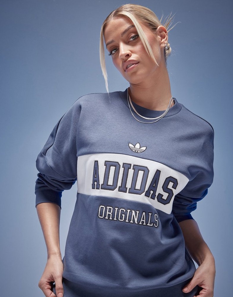 Жіночі кофти ADIDAS КОФТА LOOSE CREW IX5035 Темно-синій