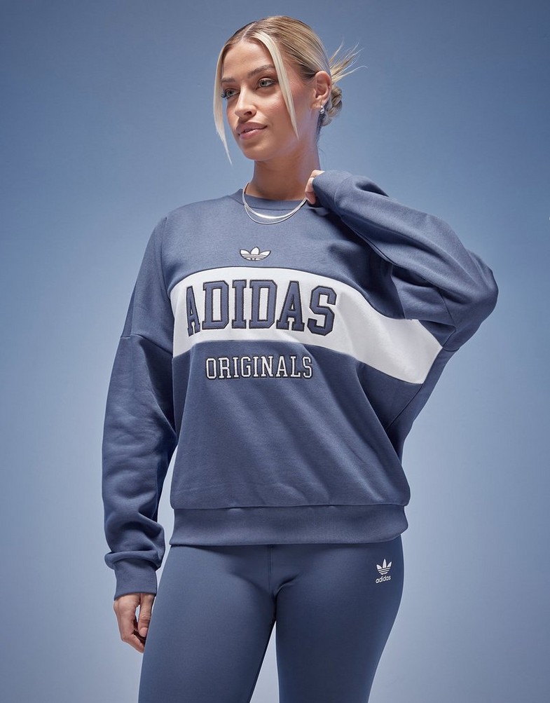 Жіночі кофти ADIDAS КОФТА LOOSE CREW IX5035 Темно-синій