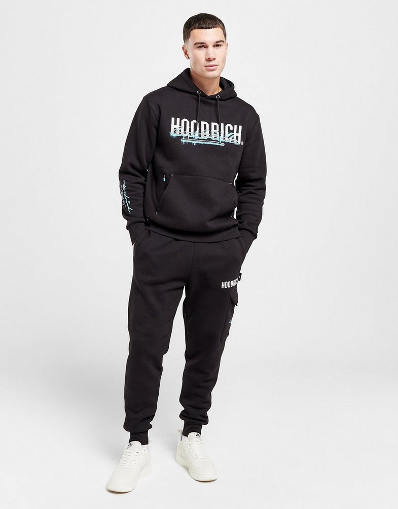 Чоловічі кофти HOODRICH КОФТА З КАПЮШОНОМ SPLATTER HD BLK HR - 0124 - 0391 Чорний