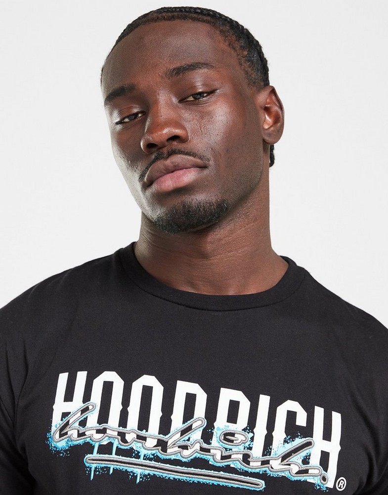 Koszulka, t-shirt męski HOODRICH T-SHIRT SPLATTER TEE BLK HR - 0124 - 0393 Czarny