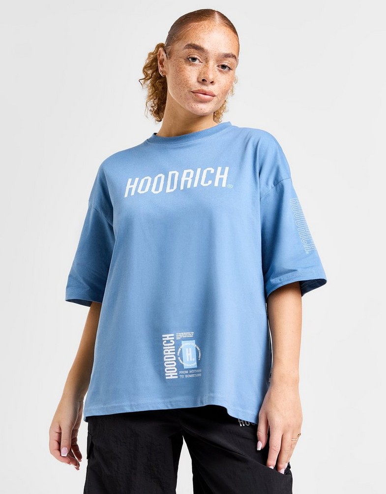 Tricouri HOODRICH TRICOU AZURE V2 BF T TEAL HW01240153 • Albastru