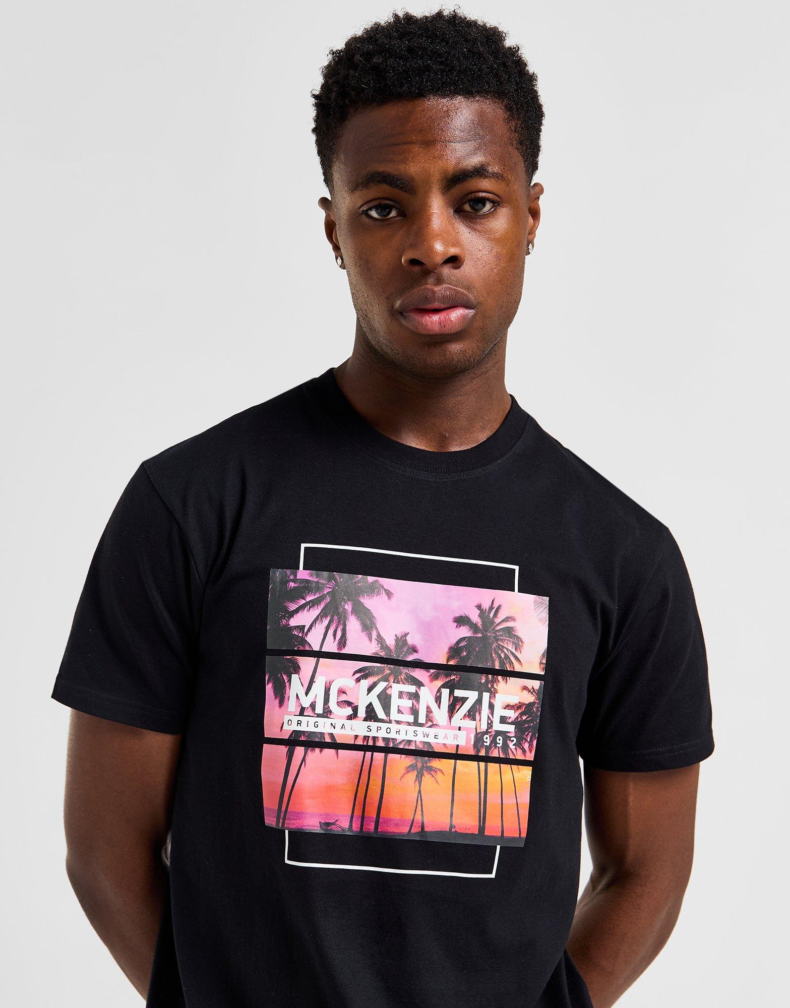 Muški T-shirt MCKENZIE T-SHIRT SUNSET PALM BLK MCKTM16138007 crna