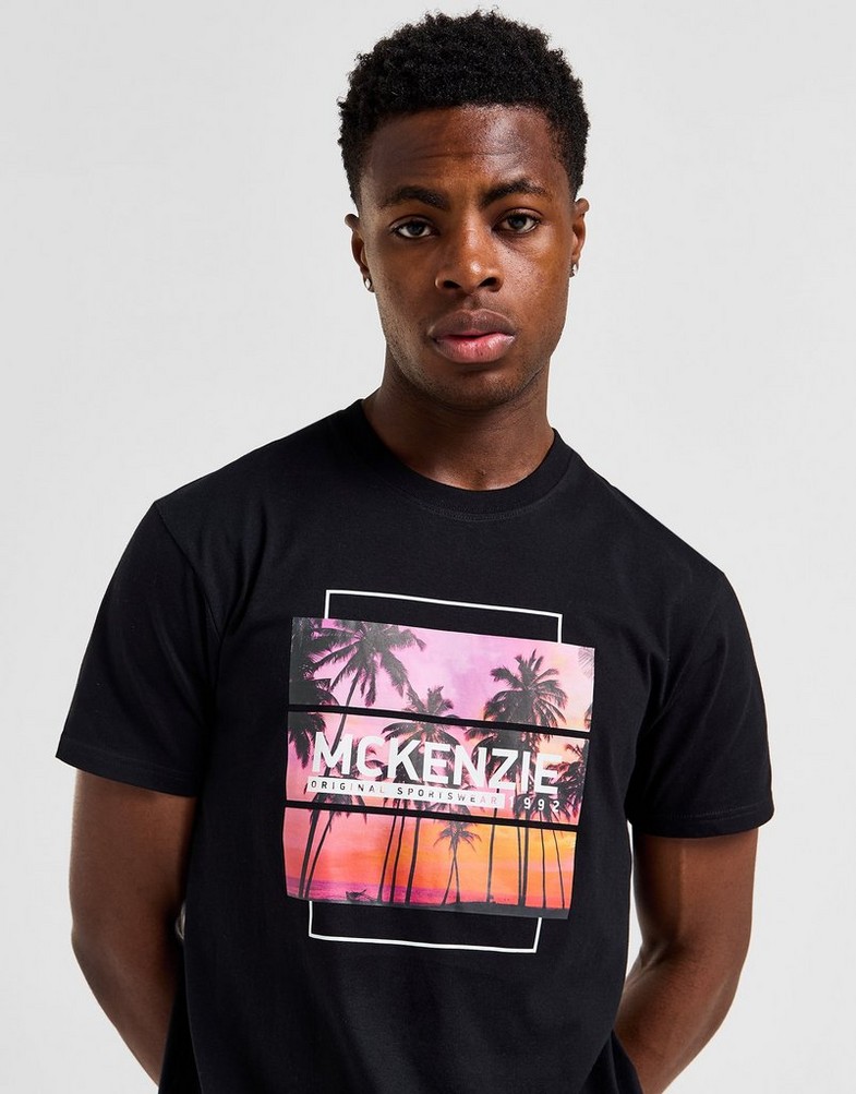 Pánske tričko MCKENZIE TRIČKO SUNSET PALM BLK .