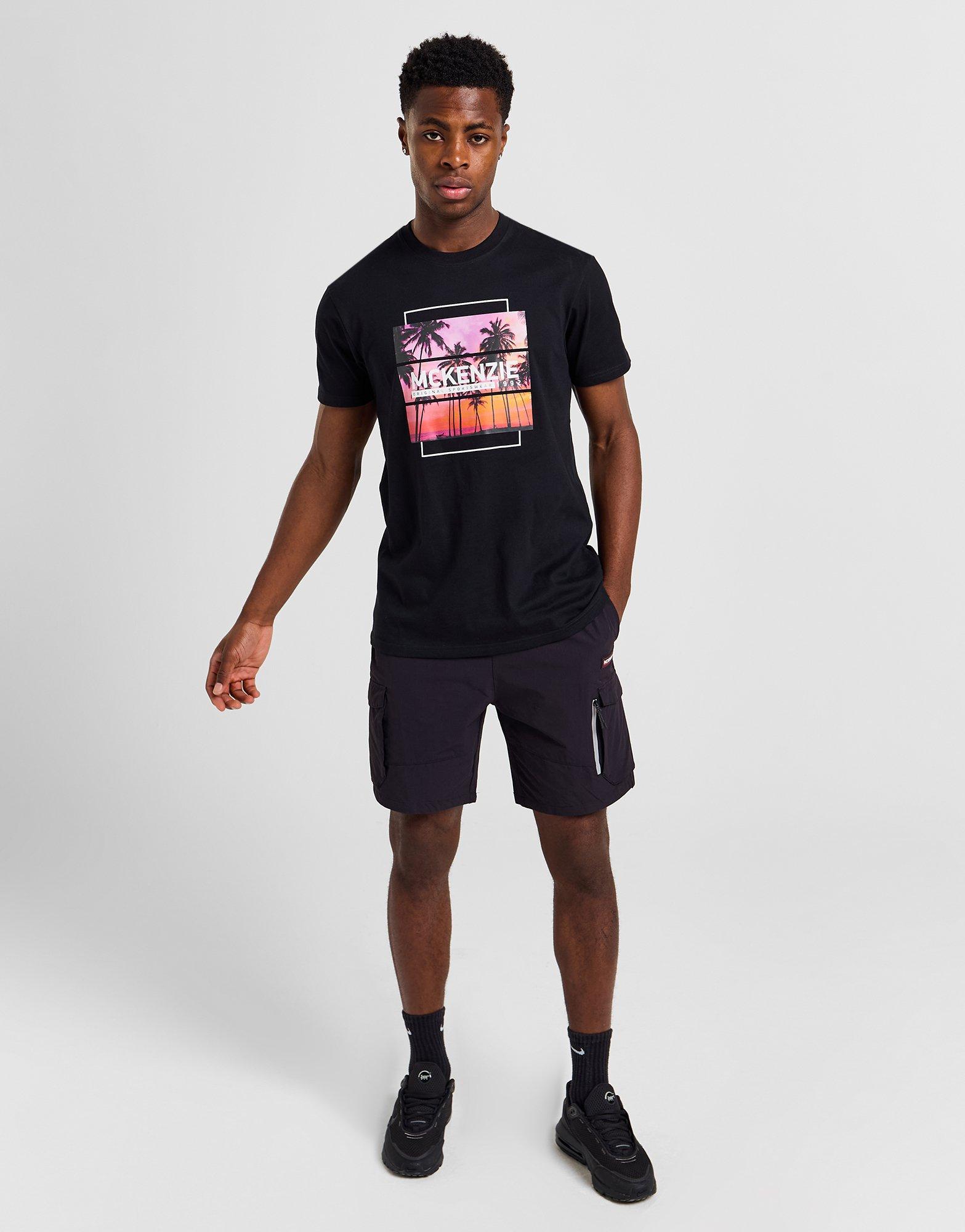Muški T-shirt MCKENZIE T-SHIRT SUNSET PALM BLK MCKTM16138007 crna