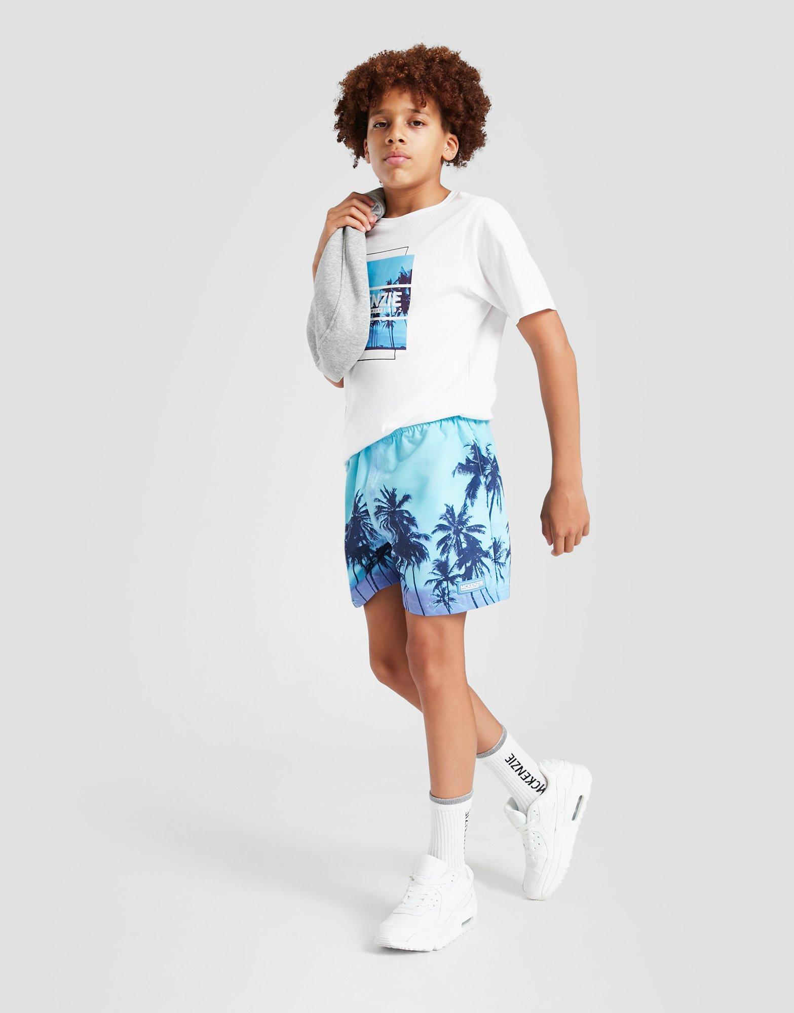 Detské krátke nohavice MCKENZIE ŠORTKY  SUNSET PALM SWM AZB B MCKTJB16221119 Modrá