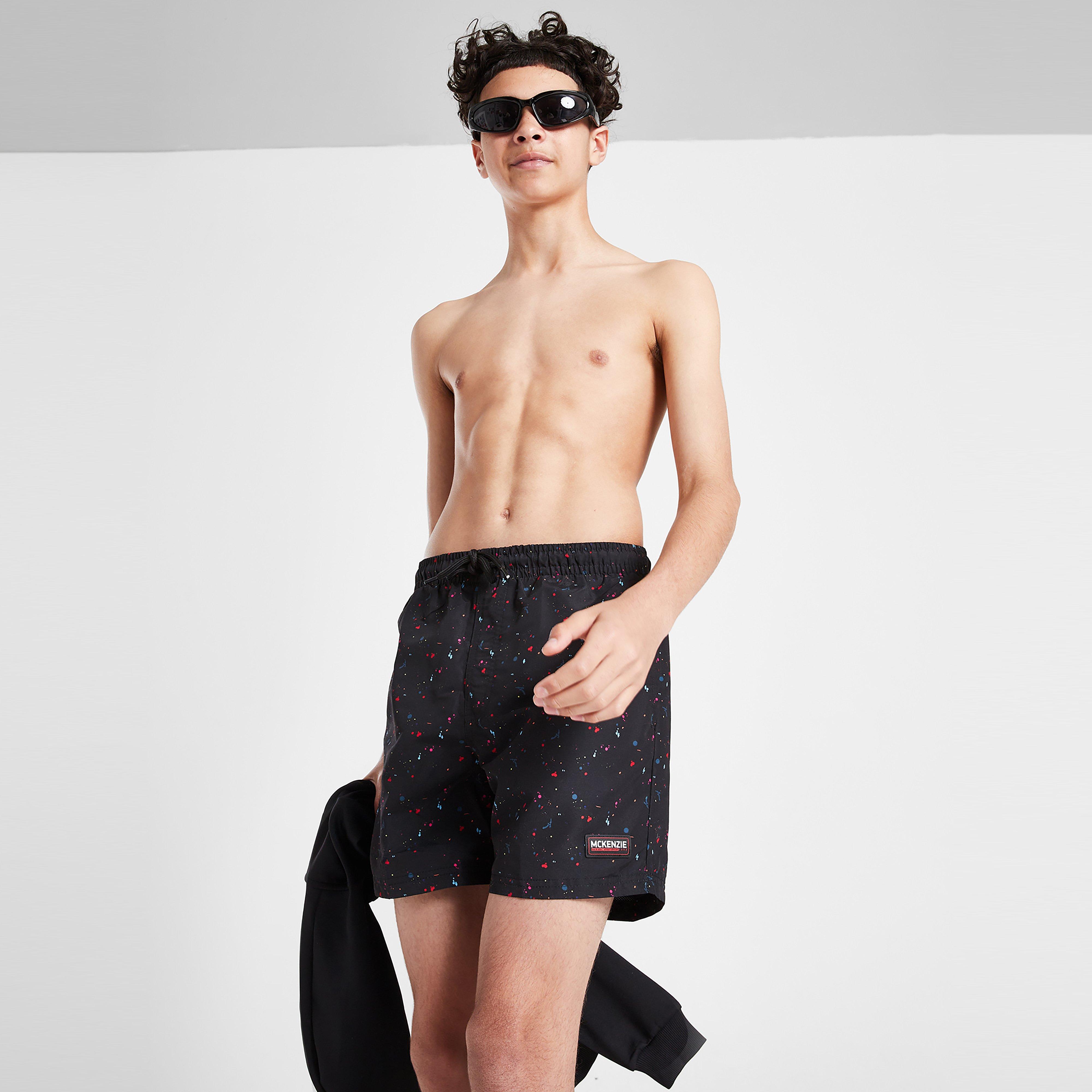 Pantaloni scurți pentru copii MCKENZIE PANTALONI SCURȚI PAINT SWM BLK B