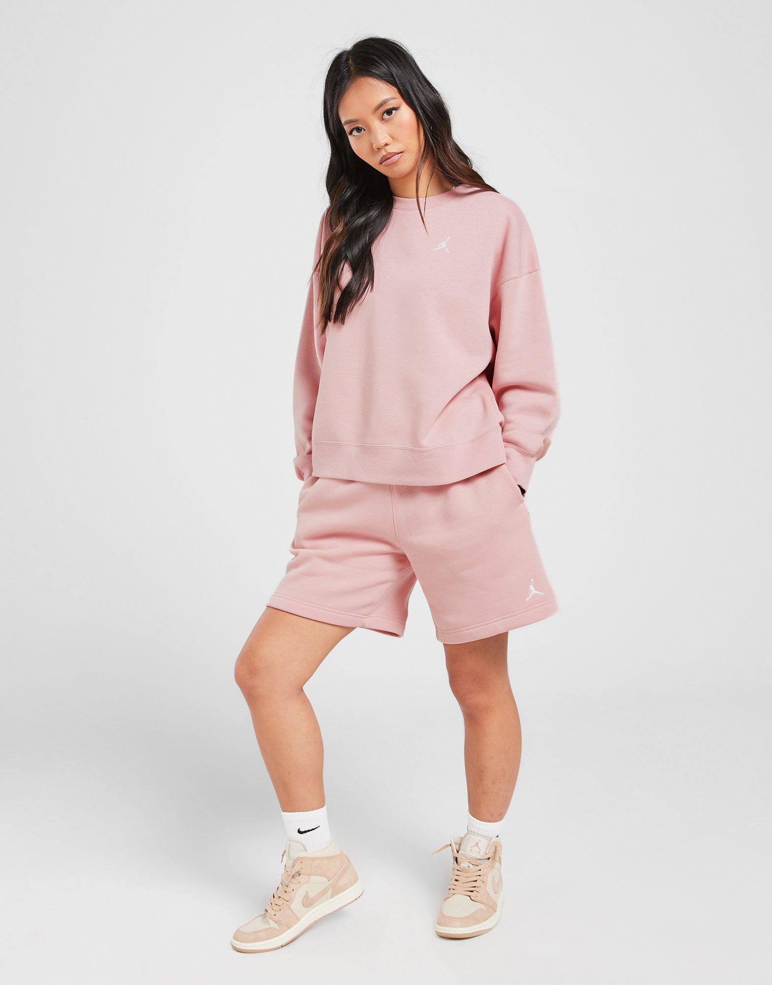 Női rövidnadrág RÖVIDNADRÁG W JORDAN BRKLN FLC SHORT 2 PINK GLAZE/WHITE FN4497-607 Rózsaszín