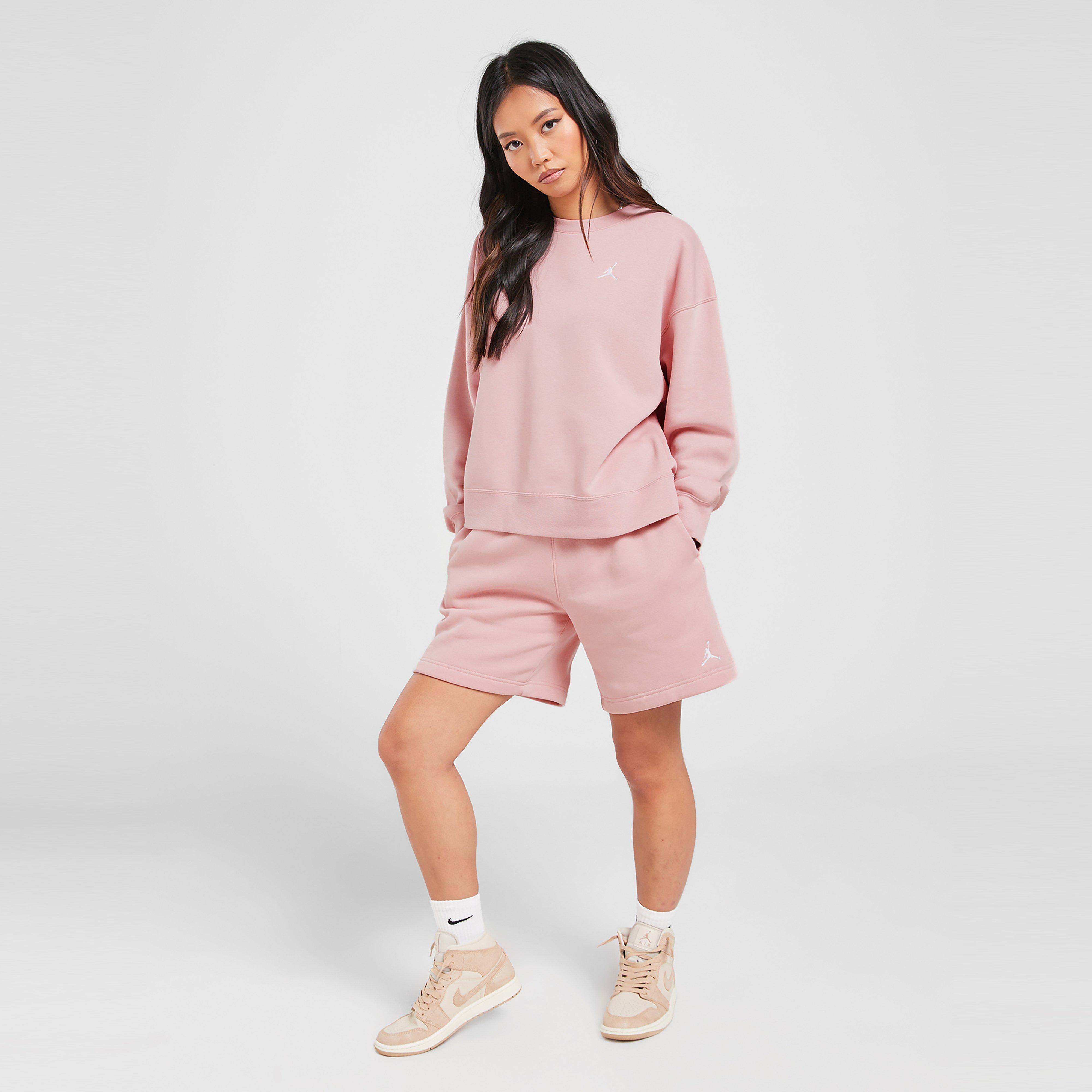 Moteriški šortai ŠORTAI W JORDAN BRKLN FLC SHORT 2 PINK GLAZE/WHITE